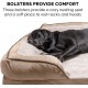 FurHaven Pet Quilted Orthopedic Sofa Bed, Large, Silver Gray FurHaven Pet Quilted Orthopedic Sofa Bed, Large, Silver Gray