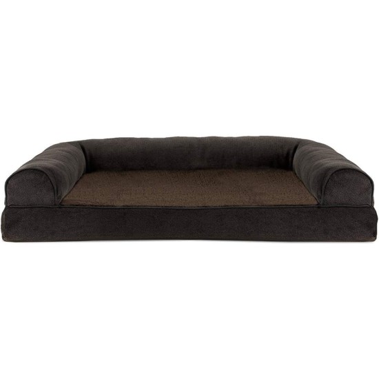 FurHaven Pet Quilted Orthopedic Sofa Bed, Large, Silver Gray FurHaven Pet Quilted Orthopedic Sofa Bed, Large, Silver Gray