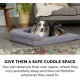 FurHaven Pet Quilted Orthopedic Sofa Bed, Large, Silver Gray FurHaven Pet Quilted Orthopedic Sofa Bed, Large, Silver Gray
