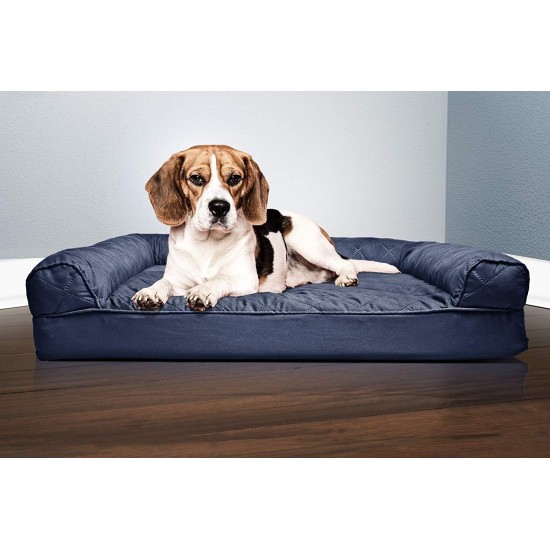 FurHaven Pet Quilted Orthopedic Sofa Bed, Large, Silver Gray FurHaven Pet Quilted Orthopedic Sofa Bed, Large, Silver Gray