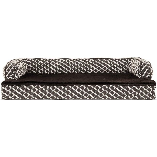 FurHaven Pet Quilted Orthopedic Sofa Bed, Large, Silver Gray FurHaven Pet Quilted Orthopedic Sofa Bed, Large, Silver Gray