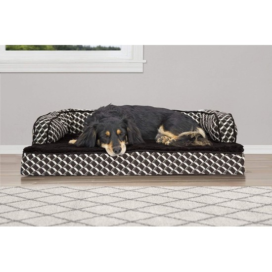 FurHaven Pet Quilted Orthopedic Sofa Bed, Large, Silver Gray FurHaven Pet Quilted Orthopedic Sofa Bed, Large, Silver Gray