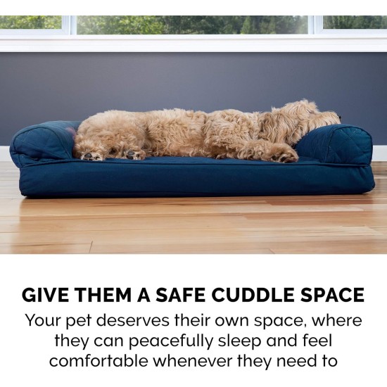 FurHaven Pet Quilted Orthopedic Sofa Bed, Large, Silver Gray FurHaven Pet Quilted Orthopedic Sofa Bed, Large, Silver Gray