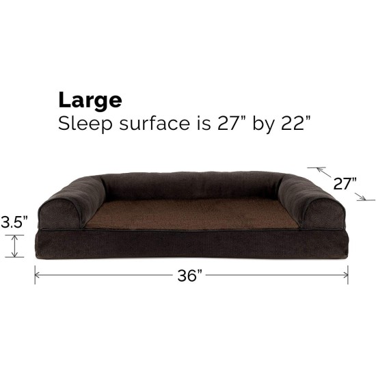 FurHaven Pet Quilted Orthopedic Sofa Bed, Large, Silver Gray FurHaven Pet Quilted Orthopedic Sofa Bed, Large, Silver Gray