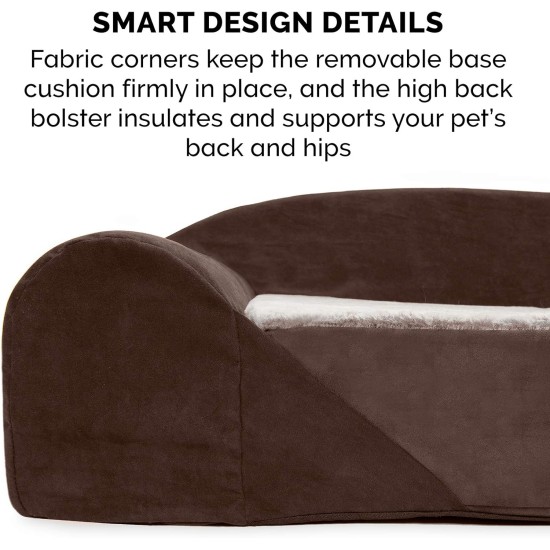 FurHaven Pet Quilted Orthopedic Sofa Bed, Large, Silver Gray FurHaven Pet Quilted Orthopedic Sofa Bed, Large, Silver Gray