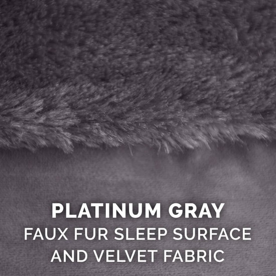 FurHaven Pet Quilted Orthopedic Sofa Bed, Large, Silver Gray FurHaven Pet Quilted Orthopedic Sofa Bed, Large, Silver Gray