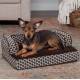 FurHaven Pet Quilted Orthopedic Sofa Bed, Large, Silver Gray FurHaven Pet Quilted Orthopedic Sofa Bed, Large, Silver Gray