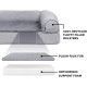 FurHaven Pet Quilted Orthopedic Sofa Bed, Large, Silver Gray FurHaven Pet Quilted Orthopedic Sofa Bed, Large, Silver Gray