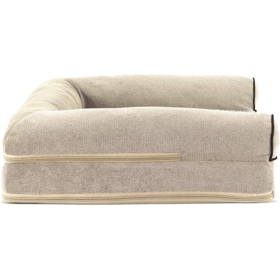 FurHaven Pet Quilted Orthopedic Sofa Bed, Large, Silver Gray FurHaven Pet Quilted Orthopedic Sofa Bed, Large, Silver Gray