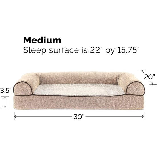 FurHaven Pet Quilted Orthopedic Sofa Bed, Large, Silver Gray FurHaven Pet Quilted Orthopedic Sofa Bed, Large, Silver Gray