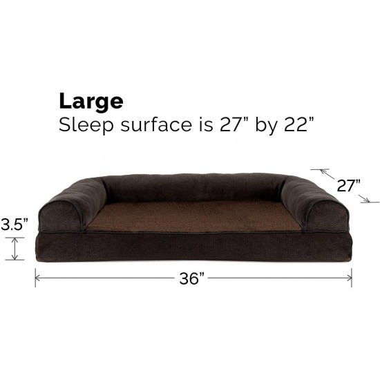 FurHaven Pet Quilted Orthopedic Sofa Bed, Large, Silver Gray FurHaven Pet Quilted Orthopedic Sofa Bed, Large, Silver Gray