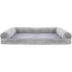 FurHaven Pet Quilted Orthopedic Sofa Bed, Large, Silver Gray FurHaven Pet Quilted Orthopedic Sofa Bed, Large, Silver Gray