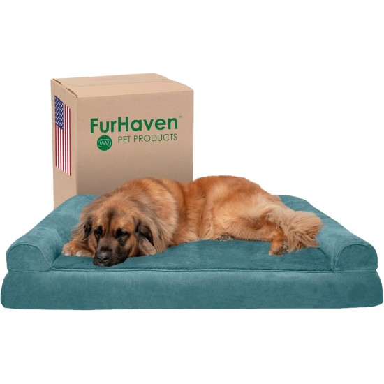 FurHaven Pet Quilted Orthopedic Sofa Bed, Large, Silver Gray FurHaven Pet Quilted Orthopedic Sofa Bed, Large, Silver Gray