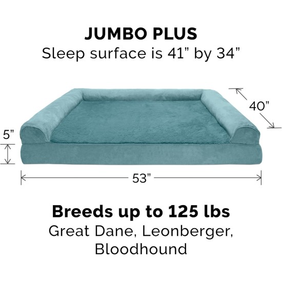 FurHaven Pet Quilted Orthopedic Sofa Bed, Large, Silver Gray FurHaven Pet Quilted Orthopedic Sofa Bed, Large, Silver Gray
