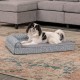 FurHaven Pet Quilted Orthopedic Sofa Bed, Large, Silver Gray FurHaven Pet Quilted Orthopedic Sofa Bed, Large, Silver Gray