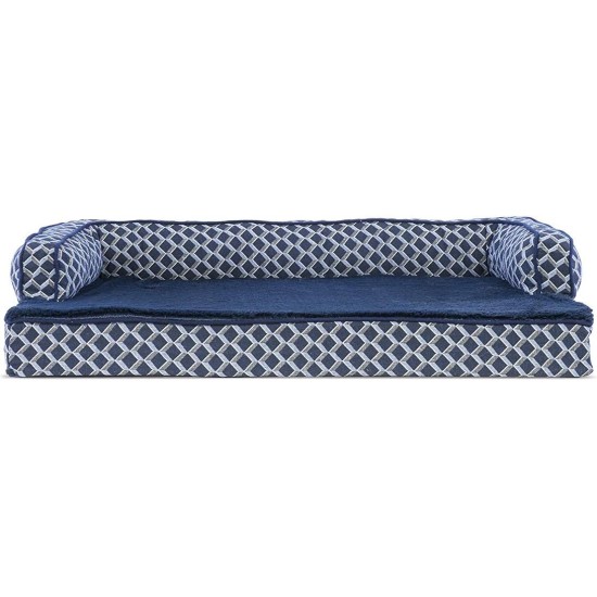 FurHaven Pet Quilted Orthopedic Sofa Bed, Large, Silver Gray FurHaven Pet Quilted Orthopedic Sofa Bed, Large, Silver Gray
