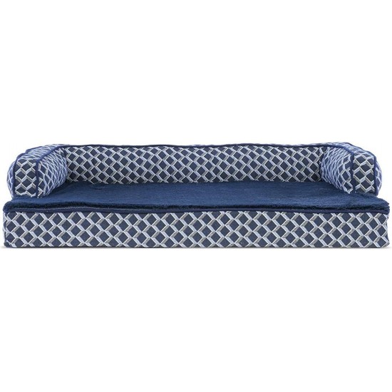 FurHaven Pet Quilted Orthopedic Sofa Bed, Large, Silver Gray FurHaven Pet Quilted Orthopedic Sofa Bed, Large, Silver Gray