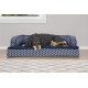 FurHaven Pet Quilted Orthopedic Sofa Bed, Large, Silver Gray FurHaven Pet Quilted Orthopedic Sofa Bed, Large, Silver Gray