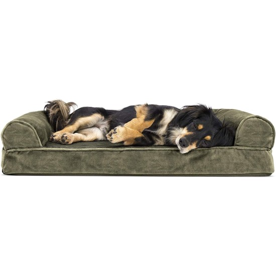 FurHaven Pet Quilted Orthopedic Sofa Bed, Large, Silver Gray FurHaven Pet Quilted Orthopedic Sofa Bed, Large, Silver Gray