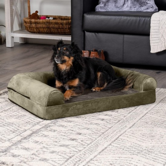 FurHaven Pet Quilted Orthopedic Sofa Bed, Large, Silver Gray FurHaven Pet Quilted Orthopedic Sofa Bed, Large, Silver Gray