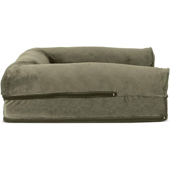 FurHaven Pet Quilted Orthopedic Sofa Bed, Large, Silver Gray FurHaven Pet Quilted Orthopedic Sofa Bed, Large, Silver Gray