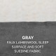 FurHaven Pet Quilted Orthopedic Sofa Bed, Large, Silver Gray FurHaven Pet Quilted Orthopedic Sofa Bed, Large, Silver Gray