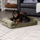 FurHaven Pet Quilted Orthopedic Sofa Bed, Large, Silver Gray FurHaven Pet Quilted Orthopedic Sofa Bed, Large, Silver Gray