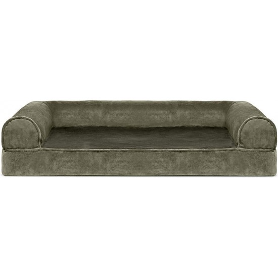 FurHaven Pet Quilted Orthopedic Sofa Bed, Large, Silver Gray FurHaven Pet Quilted Orthopedic Sofa Bed, Large, Silver Gray