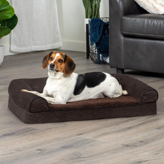 FurHaven Pet Quilted Orthopedic Sofa Bed, Large, Silver Gray FurHaven Pet Quilted Orthopedic Sofa Bed, Large, Silver Gray