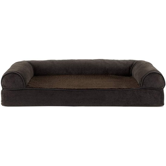 FurHaven Pet Quilted Orthopedic Sofa Bed, Large, Silver Gray FurHaven Pet Quilted Orthopedic Sofa Bed, Large, Silver Gray