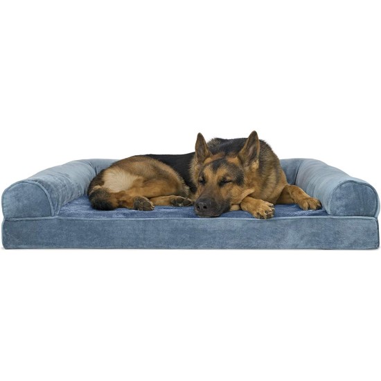 FurHaven Pet Quilted Orthopedic Sofa Bed, Large, Silver Gray FurHaven Pet Quilted Orthopedic Sofa Bed, Large, Silver Gray