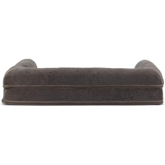 FurHaven Pet Quilted Orthopedic Sofa Bed, Large, Silver Gray FurHaven Pet Quilted Orthopedic Sofa Bed, Large, Silver Gray