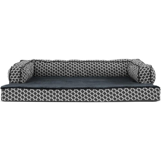 FurHaven Pet Quilted Orthopedic Sofa Bed, Large, Silver Gray FurHaven Pet Quilted Orthopedic Sofa Bed, Large, Silver Gray