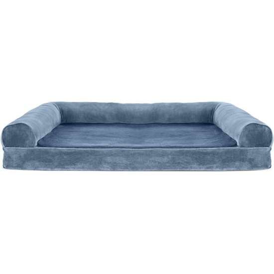 FurHaven Pet Quilted Orthopedic Sofa Bed, Large, Silver Gray FurHaven Pet Quilted Orthopedic Sofa Bed, Large, Silver Gray