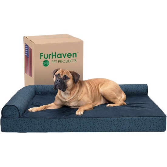FurHaven Pet Quilted Orthopedic Sofa Bed, Large, Silver Gray FurHaven Pet Quilted Orthopedic Sofa Bed, Large, Silver Gray
