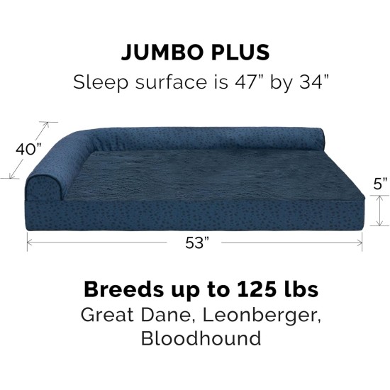 FurHaven Pet Quilted Orthopedic Sofa Bed, Large, Silver Gray FurHaven Pet Quilted Orthopedic Sofa Bed, Large, Silver Gray