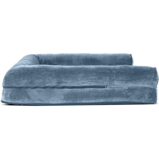 FurHaven Pet Quilted Orthopedic Sofa Bed, Large, Silver Gray FurHaven Pet Quilted Orthopedic Sofa Bed, Large, Silver Gray