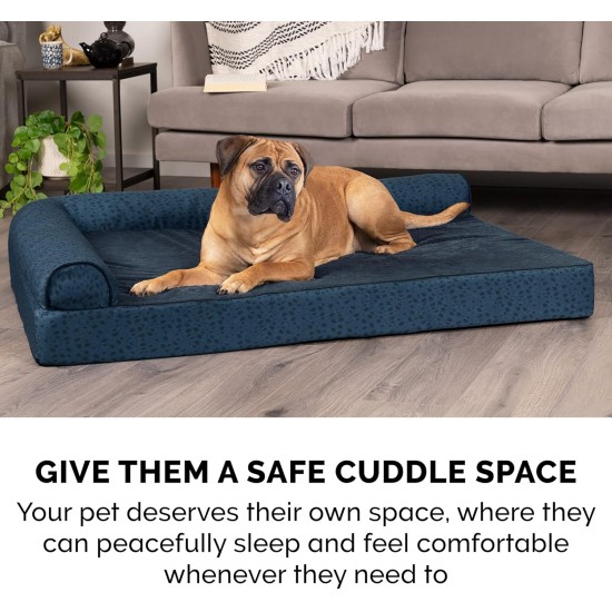 FurHaven Pet Quilted Orthopedic Sofa Bed, Large, Silver Gray FurHaven Pet Quilted Orthopedic Sofa Bed, Large, Silver Gray