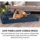 FurHaven Pet Quilted Orthopedic Sofa Bed, Large, Silver Gray FurHaven Pet Quilted Orthopedic Sofa Bed, Large, Silver Gray