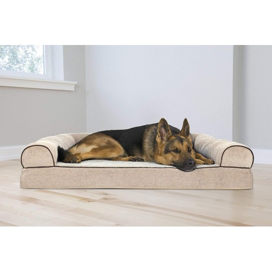 FurHaven Pet Quilted Orthopedic Sofa Bed, Large, Silver Gray FurHaven Pet Quilted Orthopedic Sofa Bed, Large, Silver Gray