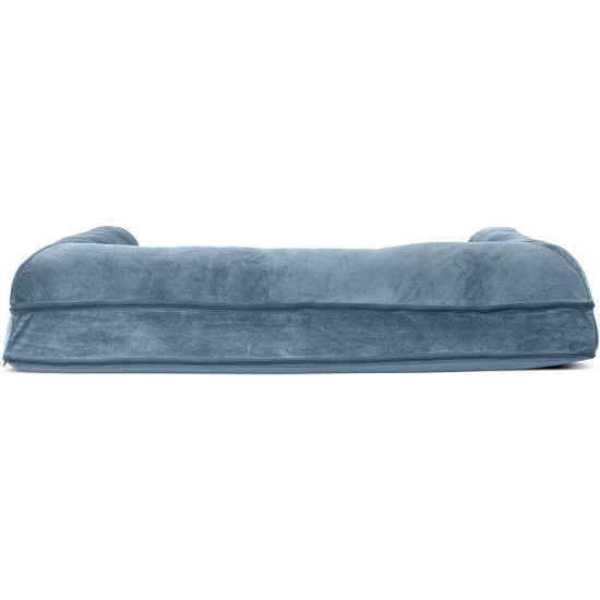 FurHaven Pet Quilted Orthopedic Sofa Bed, Large, Silver Gray FurHaven Pet Quilted Orthopedic Sofa Bed, Large, Silver Gray