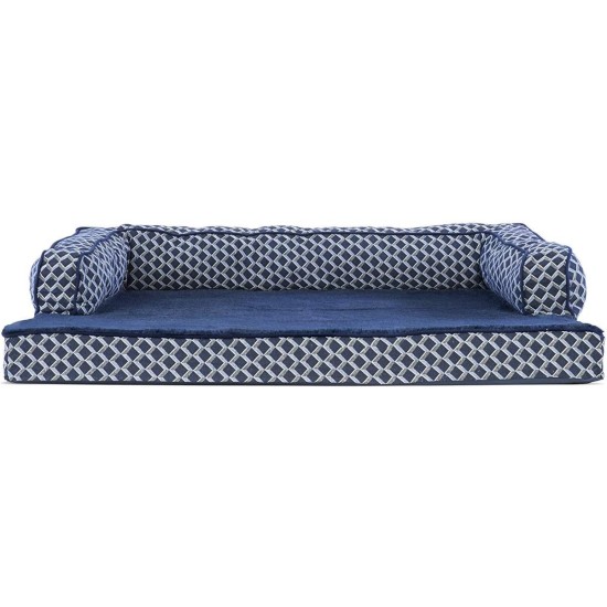 FurHaven Pet Quilted Orthopedic Sofa Bed, Large, Silver Gray FurHaven Pet Quilted Orthopedic Sofa Bed, Large, Silver Gray