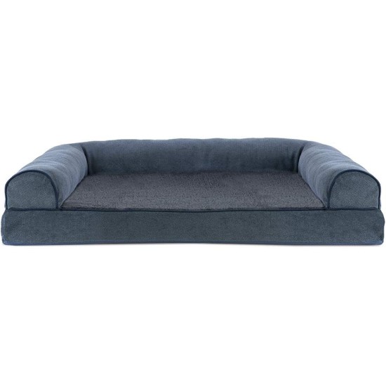 FurHaven Pet Quilted Orthopedic Sofa Bed, Large, Silver Gray FurHaven Pet Quilted Orthopedic Sofa Bed, Large, Silver Gray