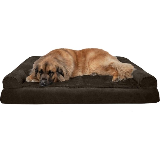FurHaven Pet Quilted Orthopedic Sofa Bed, Large, Silver Gray FurHaven Pet Quilted Orthopedic Sofa Bed, Large, Silver Gray