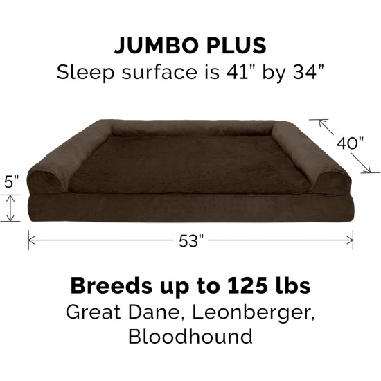 FurHaven Pet Quilted Orthopedic Sofa Bed, Large, Silver Gray FurHaven Pet Quilted Orthopedic Sofa Bed, Large, Silver Gray