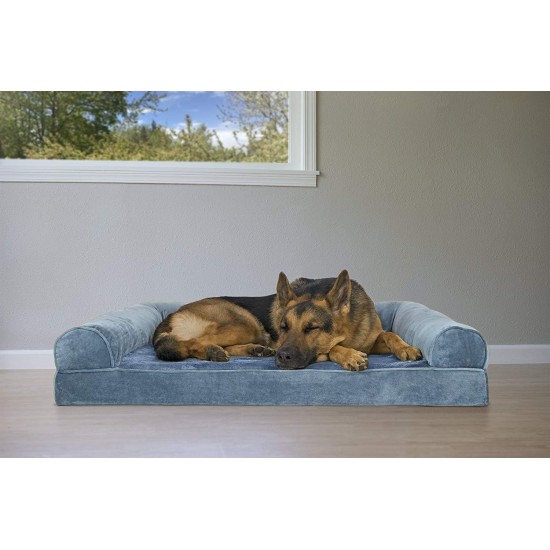 FurHaven Pet Quilted Orthopedic Sofa Bed, Large, Silver Gray FurHaven Pet Quilted Orthopedic Sofa Bed, Large, Silver Gray
