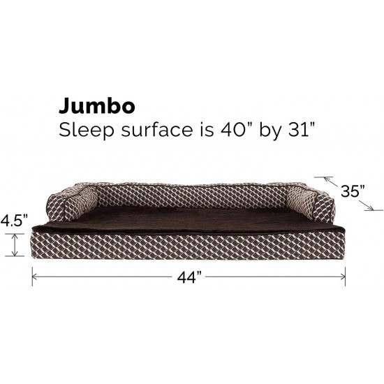 FurHaven Pet Quilted Orthopedic Sofa Bed, Large, Silver Gray FurHaven Pet Quilted Orthopedic Sofa Bed, Large, Silver Gray