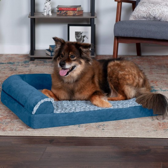FurHaven Pet Quilted Orthopedic Sofa Bed, Large, Silver Gray FurHaven Pet Quilted Orthopedic Sofa Bed, Large, Silver Gray
