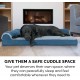 FurHaven Pet Quilted Orthopedic Sofa Bed, Large, Silver Gray FurHaven Pet Quilted Orthopedic Sofa Bed, Large, Silver Gray