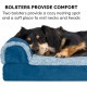 FurHaven Pet Quilted Orthopedic Sofa Bed, Large, Silver Gray FurHaven Pet Quilted Orthopedic Sofa Bed, Large, Silver Gray